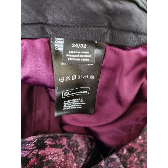 NWT Anthropologie Scotch & Soda Velvet Flare Floral Trousers Pant Size 24 - Picture 7 of 14